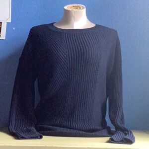 Vintage athleta long knitted navy blue sweater